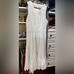 J Crew eyelet tank fit and flare dress NWT $118